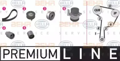 Водяной насос + комплект зубчатого ремня HELLA купить