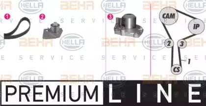 Водяной насос + комплект зубчатого ремня HELLA купить