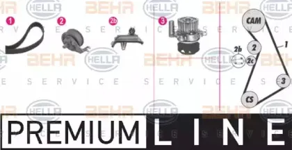 Водяной насос + комплект зубчатого ремня HELLA купить