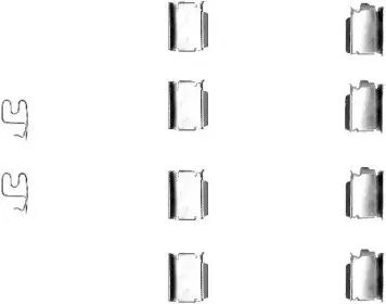 Комплектующие, колодки дискового тормоза HELLA купить