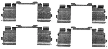 Комплектующие, колодки дискового тормоза HELLA купить