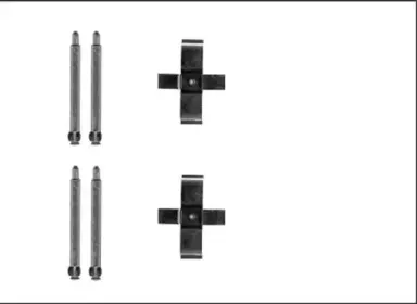 Комплектующие, колодки дискового тормоза HELLA купить