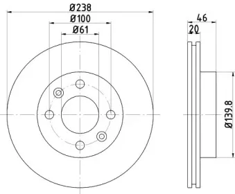 Тормозной диск HELLA купить