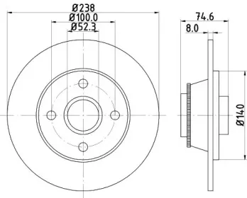 Тормозной диск HELLA купить