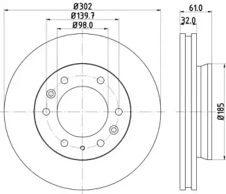 Тормозной диск HELLA купить