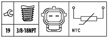 Датчик, температура охлаждающей жидкости HELLA купить