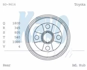 Тормозной барабан KAVO PARTS купить
