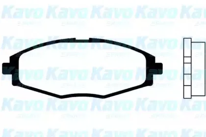 Комплект тормозных колодок, дисковый тормоз KAVO PARTS купить