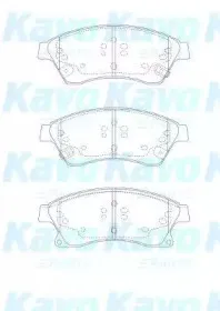 Комплект тормозных колодок, дисковый тормоз KAVO PARTS купить