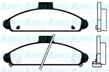 Комплект тормозных колодок, дисковый тормоз KAVO PARTS купить