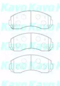 Комплект тормозных колодок, дисковый тормоз KAVO PARTS купить