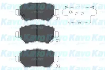 Комплект тормозных колодок, дисковый тормоз KAVO PARTS купить