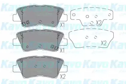 Комплект тормозных колодок, дисковый тормоз KAVO PARTS купить