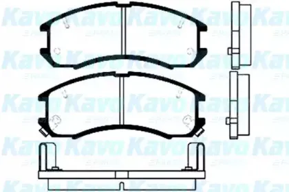 Комплект тормозных колодок, дисковый тормоз KAVO PARTS купить