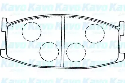Комплект тормозных колодок, дисковый тормоз KAVO PARTS купить