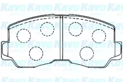 Комплект тормозных колодок, дисковый тормоз KAVO PARTS купить
