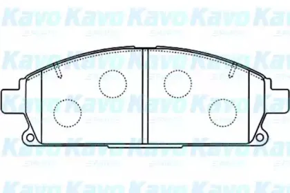 Комплект тормозных колодок, дисковый тормоз KAVO PARTS купить