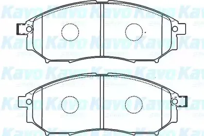 Комплект тормозных колодок, дисковый тормоз KAVO PARTS купить