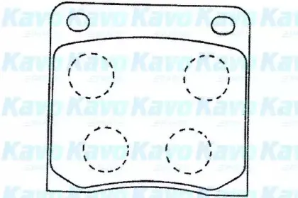 Комплект тормозных колодок, дисковый тормоз KAVO PARTS купить