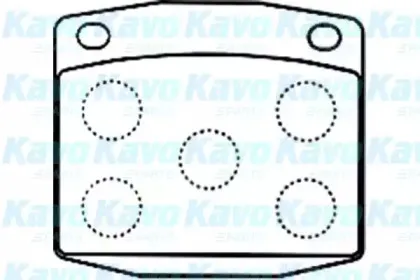 Комплект тормозных колодок, дисковый тормоз KAVO PARTS купить