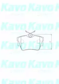 Комплект тормозных колодок, дисковый тормоз KAVO PARTS купить