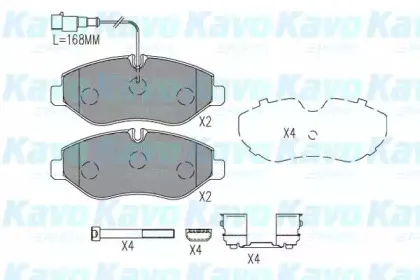 Комплект тормозных колодок, дисковый тормоз KAVO PARTS купить