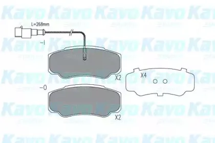 Комплект тормозных колодок, дисковый тормоз KAVO PARTS купить
