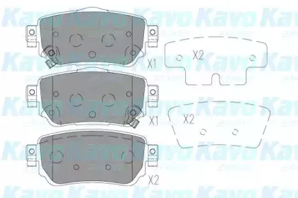 Комплект тормозных колодок, дисковый тормоз KAVO PARTS купить