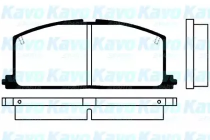 Комплект тормозных колодок, дисковый тормоз KAVO PARTS купить
