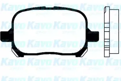 Комплект тормозных колодок, дисковый тормоз KAVO PARTS купить