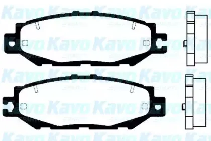 Комплект тормозных колодок, дисковый тормоз KAVO PARTS купить