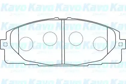 Комплект тормозных колодок, дисковый тормоз KAVO PARTS купить