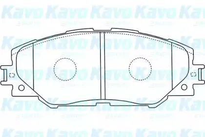 Комплект тормозных колодок, дисковый тормоз KAVO PARTS купить