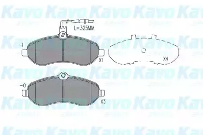 Комплект тормозных колодок, дисковый тормоз KAVO PARTS купить