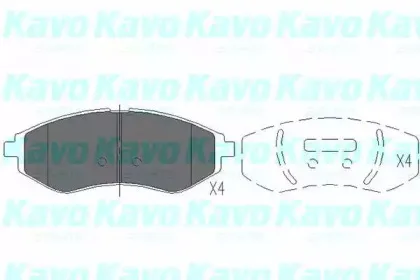 Комплект тормозных колодок, дисковый тормоз KAVO PARTS купить
