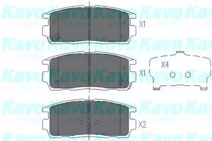 Комплект тормозных колодок, дисковый тормоз KAVO PARTS купить