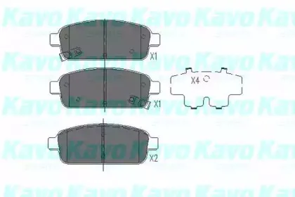 Комплект тормозных колодок, дисковый тормоз KAVO PARTS купить
