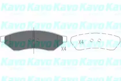 Комплект тормозных колодок, дисковый тормоз KAVO PARTS купить