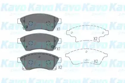 Комплект тормозных колодок, дисковый тормоз KAVO PARTS купить