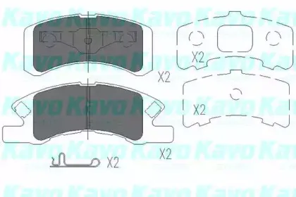 Комплект тормозных колодок, дисковый тормоз KAVO PARTS купить