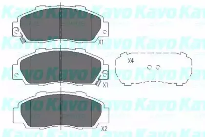 Комплект тормозных колодок, дисковый тормоз KAVO PARTS купить