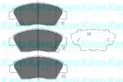 Комплект тормозных колодок, дисковый тормоз KAVO PARTS купить