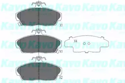 Комплект тормозных колодок, дисковый тормоз KAVO PARTS купить