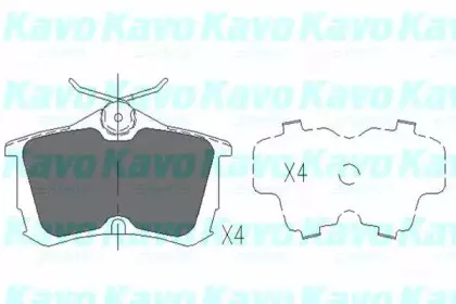 Комплект тормозных колодок, дисковый тормоз KAVO PARTS купить