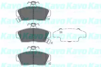 Комплект тормозных колодок, дисковый тормоз KAVO PARTS купить