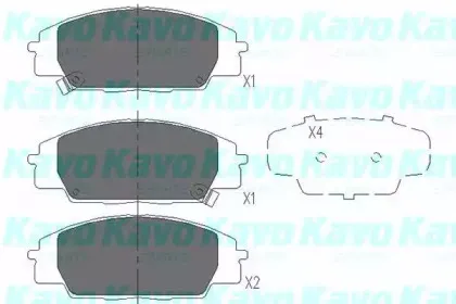 Комплект тормозных колодок, дисковый тормоз KAVO PARTS купить