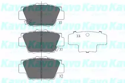 Комплект тормозных колодок, дисковый тормоз KAVO PARTS купить