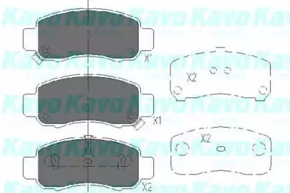 Комплект тормозных колодок, дисковый тормоз KAVO PARTS купить