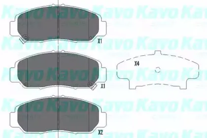 Комплект тормозных колодок, дисковый тормоз KAVO PARTS купить