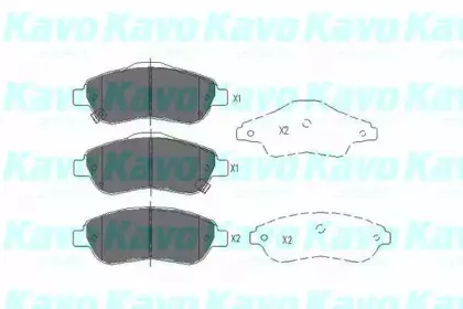 Комплект тормозных колодок, дисковый тормоз KAVO PARTS купить